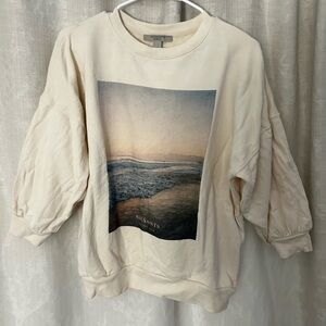 ALLSAINTS Solis storn cropped sleeve sweatshirt